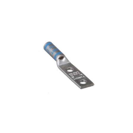 Panduit Two-Hole Compression Lug, 6 AWG Max, 0.19 in Stud, Standard Barrel, Copper, Blue LCD6-10B-L